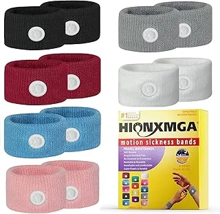 6 Paires de Bracelets Anti Nausées – Acupression Naturelle pour Mal des Transports, Nausées Matinales – Réutilisables et Confortables pour Adultes et Enfants
