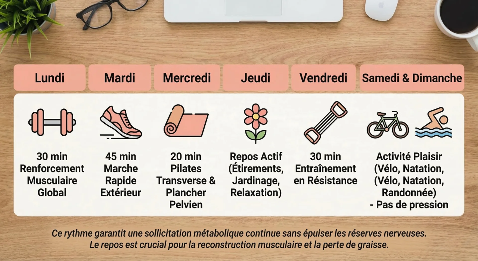 Votre Programme Hebdomadaire Idéal et Déculpabilisant