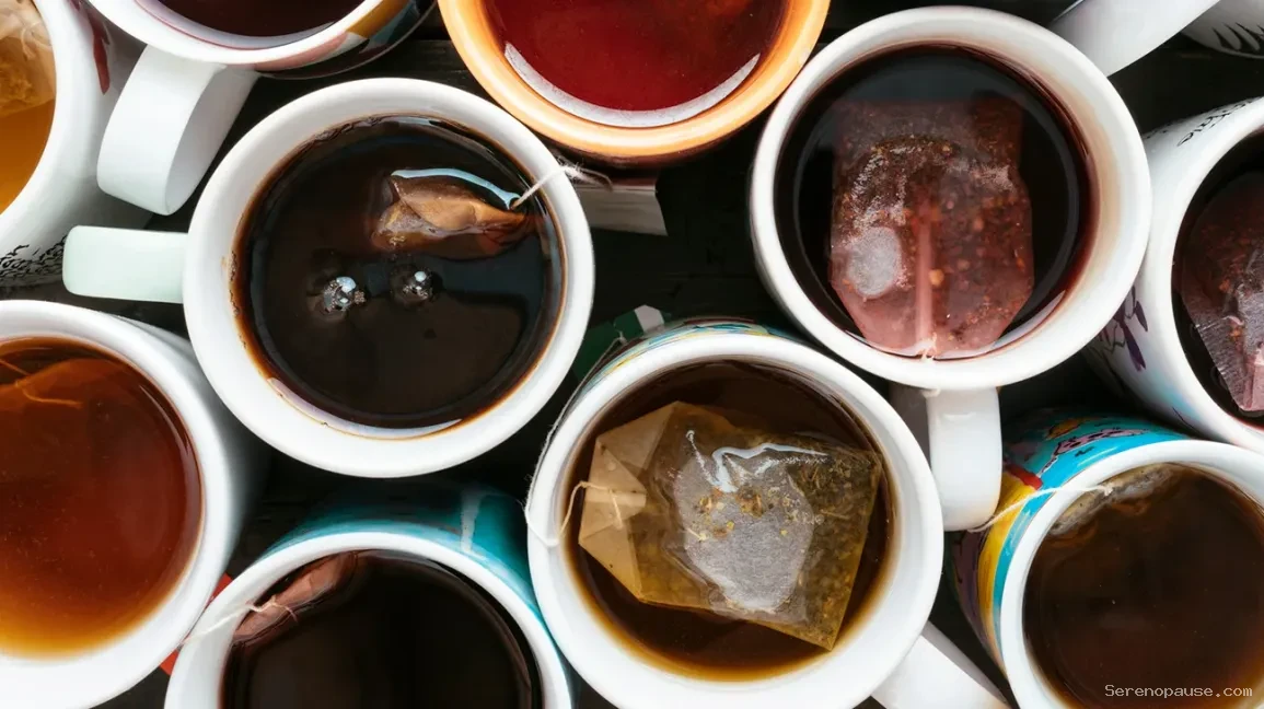 Tasses de tisane ménopause à base de plantes naturelles pour la perte de poids